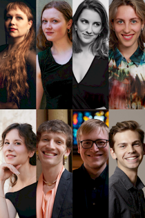 Ylärivillä Maija Rautasuo, Mari Aschehoug, Josefine Mindus (kuva Clara Evens) ja Antonia Ortner (kuva Erkan Simsir), alarivillä Lucija Ercegovac, Virgile Pellerin, Martin Höhler (kuva Jakob Guntermann) ja Lucas Zuehl. Ylärivillä Maija Rautasuo, Mari Aschehoug, Josefine Mindus (kuva Clara Evens) ja Antonia Ortner (kuva Erkan Simsir), alarivillä Lucija Ercegovac, Virgile Pellerin, Martin Höhler (kuva Jakob Guntermann) ja Lucas Zuehl.